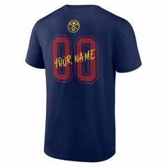 Denver Nuggets Big & Tall Hustle Personalized Name & Number T-Shirt Navy - NBA