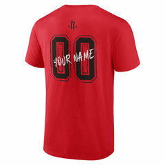 Houston Rockets Big & Tall Hustle Personalized Name & Number T-Shirt Red - NBA