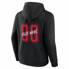 Houston Rockets Big & Tall Hustle Personalized Name & Number Hoodie Black - NBA