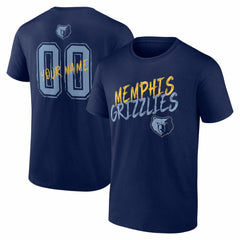 Memphis Grizzlies Big & Tall Hustle Personalized Name & Number T-Shirt Navy - NBA