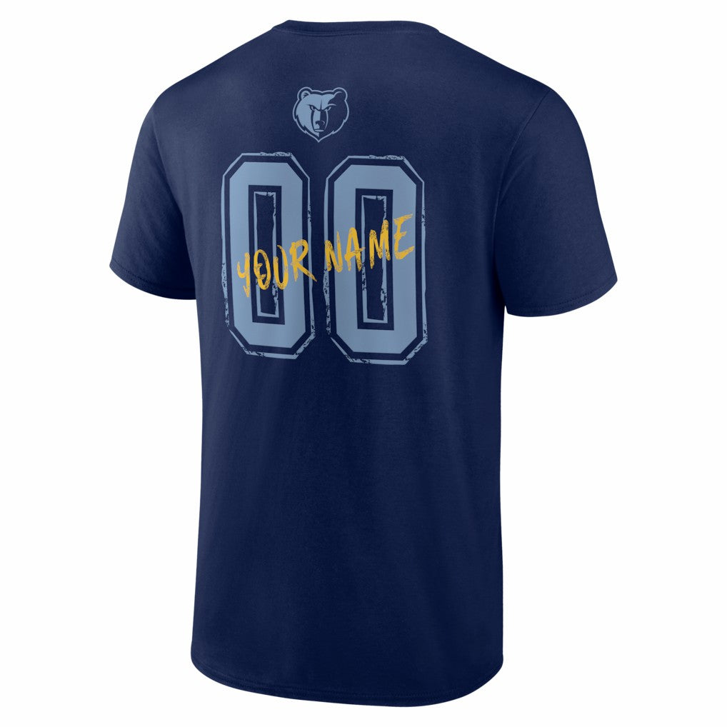 Memphis Grizzlies Big & Tall Hustle Personalized Name & Number T-Shirt Navy - NBA