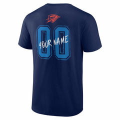 Oklahoma City Thunder Big & Tall Hustle Personalized Name & Number T-Shirt Navy - NBA