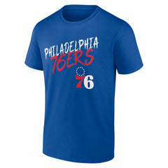 Philadelphia 76ers Big & Tall Hustle Personalized Name & Number T-Shirt Royal - NBA