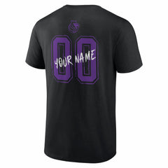 Sacramento Kings Big & Tall Hustle Personalized Name & Number T-Shirt Black - NBA