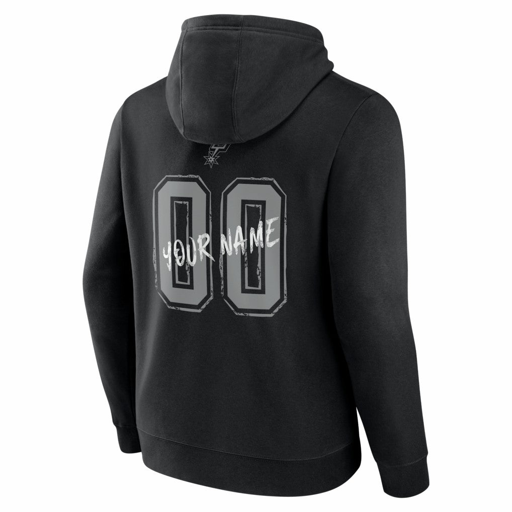 San Antonio Spurs Big & Tall Hustle Personalized Name & Number Hoodie Black - NBA