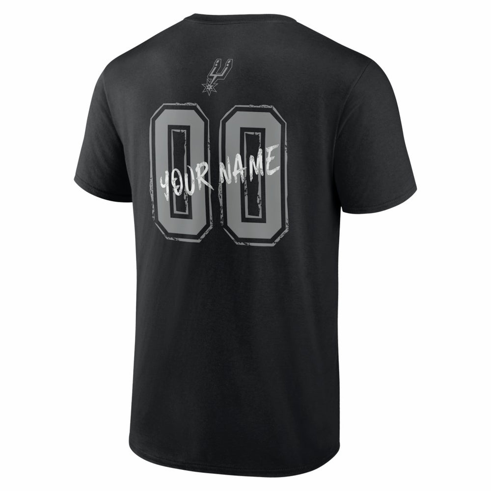 San Antonio Spurs Big & Tall Hustle Personalized Name & Number T-Shirt Black - NBA
