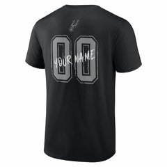 San Antonio Spurs Big & Tall Hustle Personalized Name & Number T-Shirt Black - NBA
