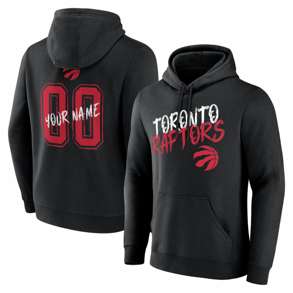 Toronto Raptors Big & Tall Hustle Personalized Name & Number Hoodie Black - NBA