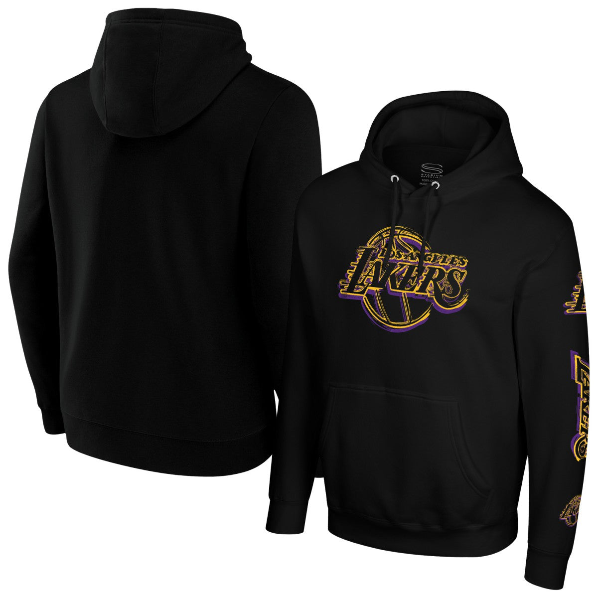 Los Angeles Lakers Stadium Essentials Unisex Elementized Ride Hoodie Black - NBA