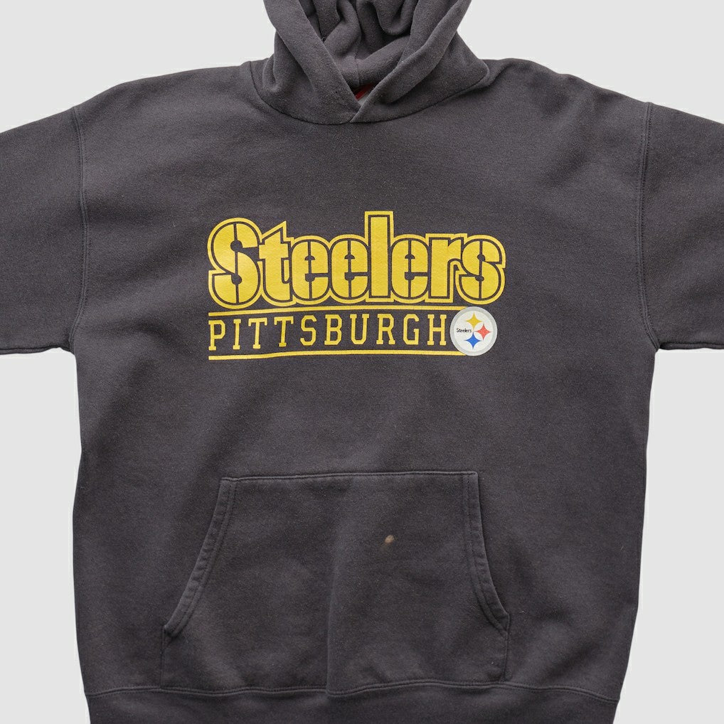 Pittsburgh Steelers NFL 2000s Hooded Pullover Sweatshirt Charcoal Vintage | Fanatics