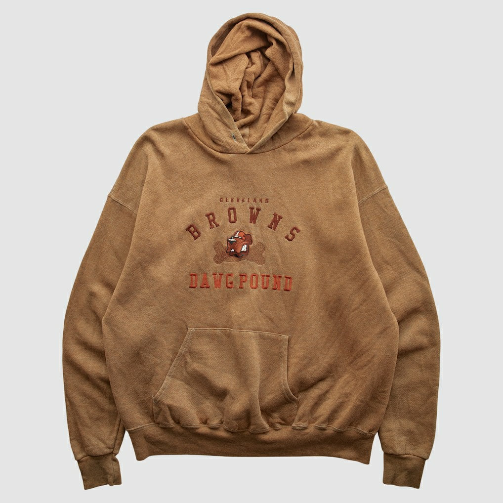 Cleveland Browns Lee Apparel 90s Hooded Pullover Sweatshirt Tan Vintage | Fanatics