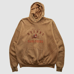 Cleveland Browns Lee Apparel 90s Hooded Pullover Sweatshirt Tan Vintage | Fanatics