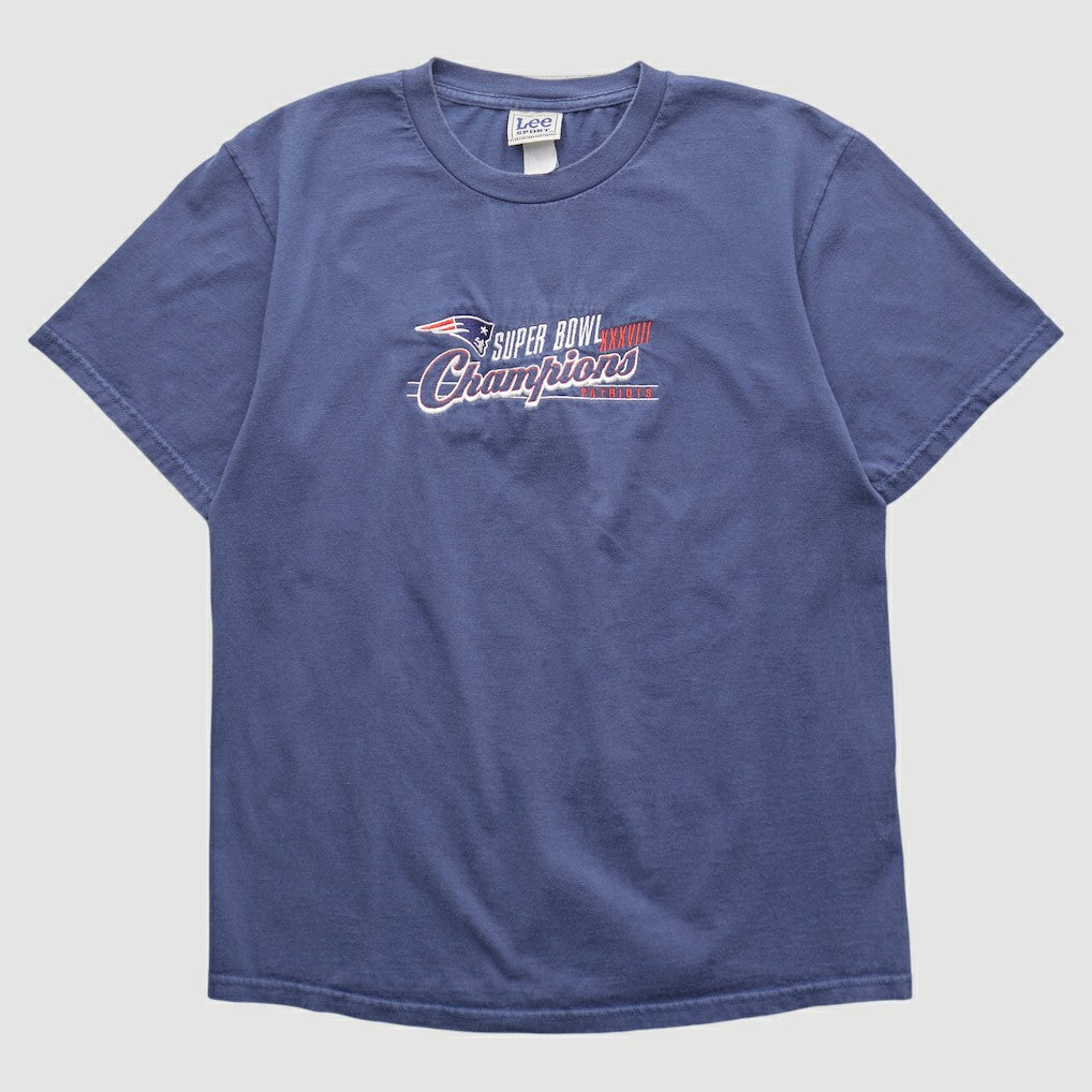New England Patriots Lee Apparel 2000s T-shirt Blue Vintage | Fanatics