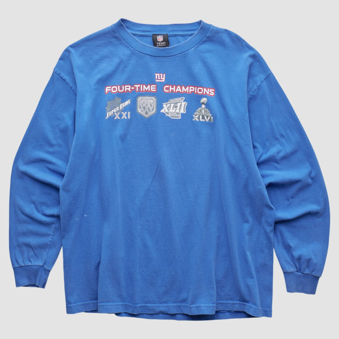 New York Giants NFL 2010s Long Sleeve T-shirt Blue Vintage | Fanatics