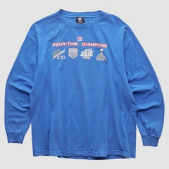 New York Giants NFL 2010s Long Sleeve T-shirt Blue Vintage | Fanatics