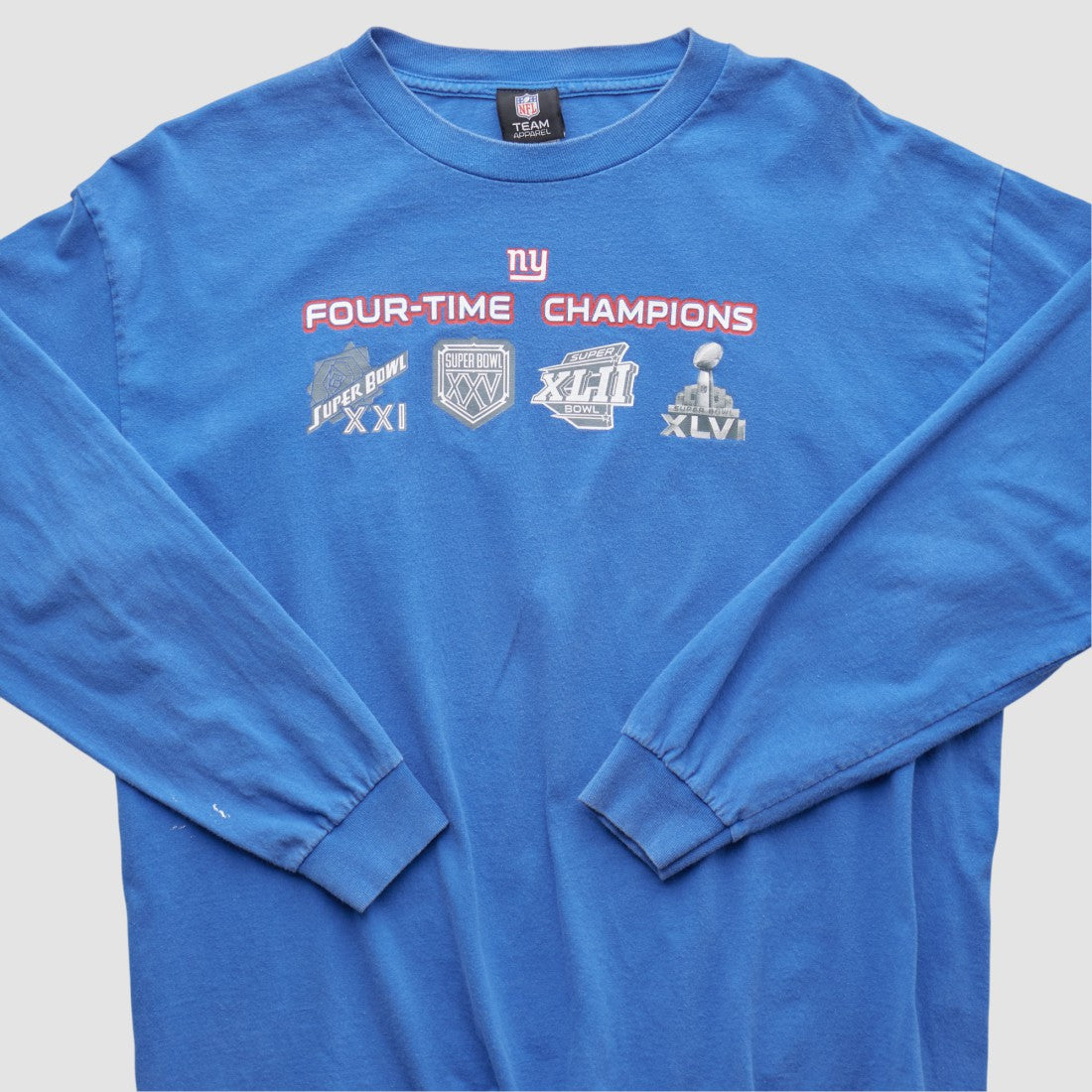 New York Giants NFL 2010s Long Sleeve T-shirt Blue Vintage | Fanatics