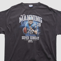 Payton Manning Super Bowl XLI Reebok 2000s T-shirt Black Vintage | Fanatics