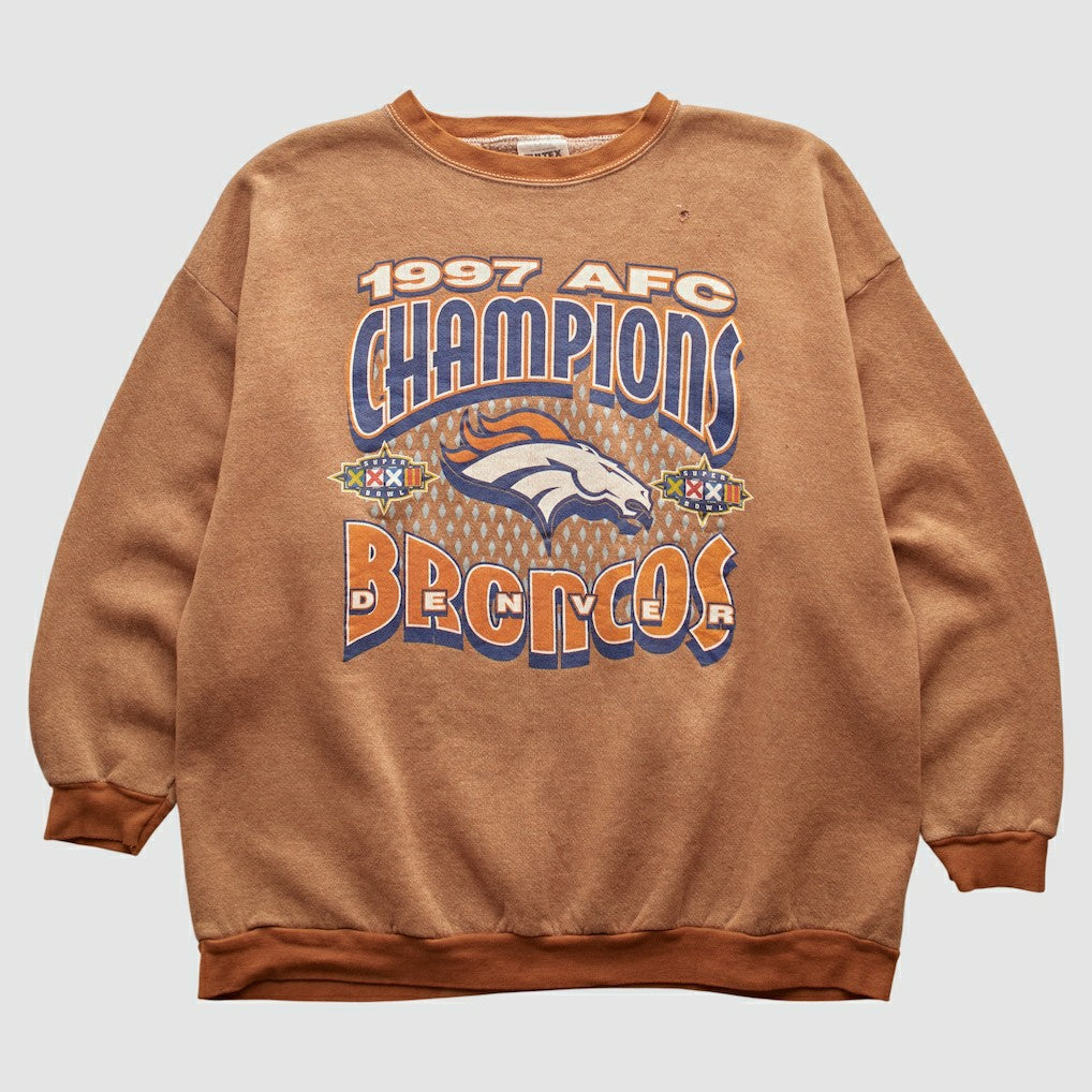Denver Broncos Tultex 1997 Pullover Sweatshirt Brown Vintage | Fanatics