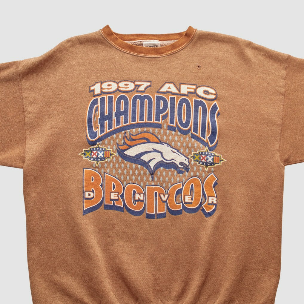 Denver Broncos Tultex 1997 Pullover Sweatshirt Brown Vintage | Fanatics