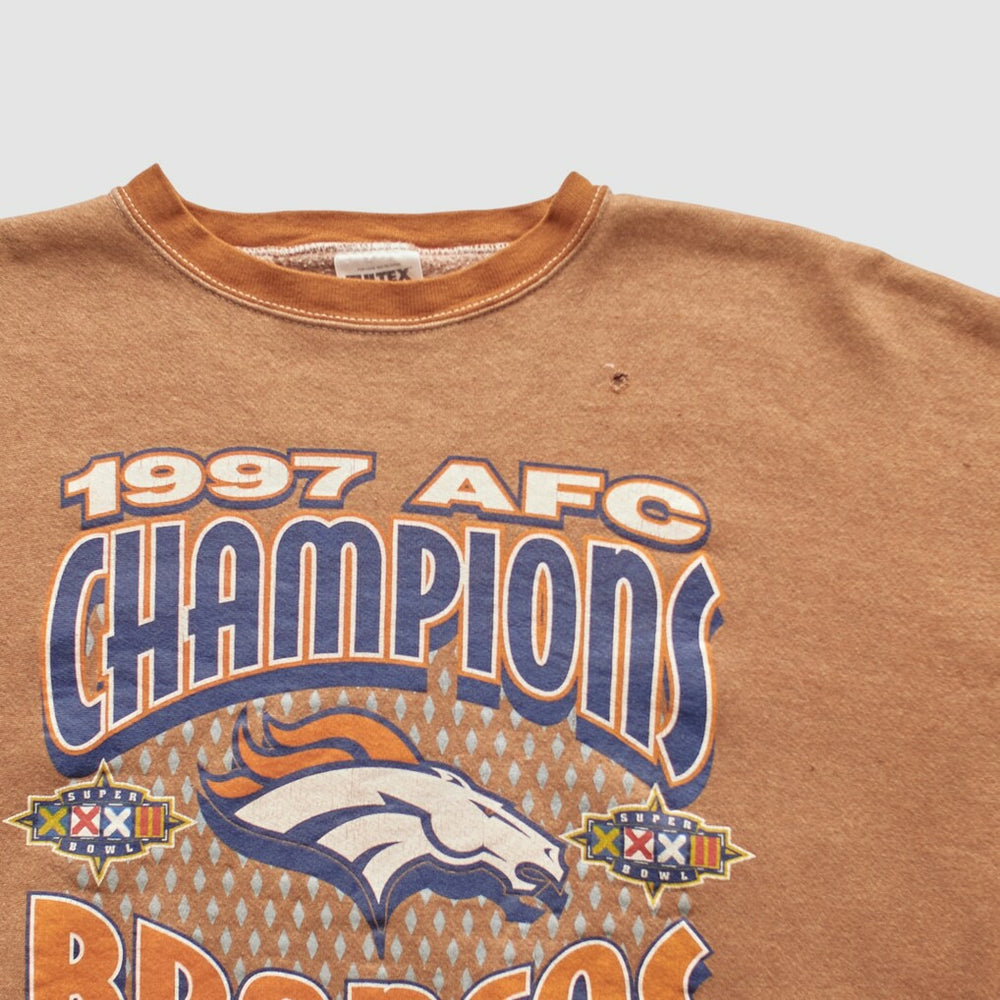 Denver Broncos Tultex 1997 Pullover Sweatshirt Brown Vintage | Fanatics
