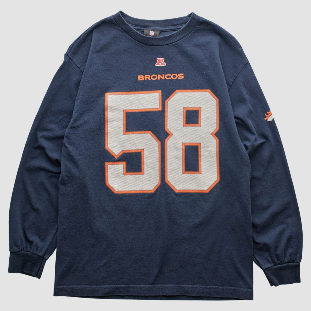 Denver Broncos NFL 2010s Long Sleeve T-shirt Navy Vintage | Fanatics