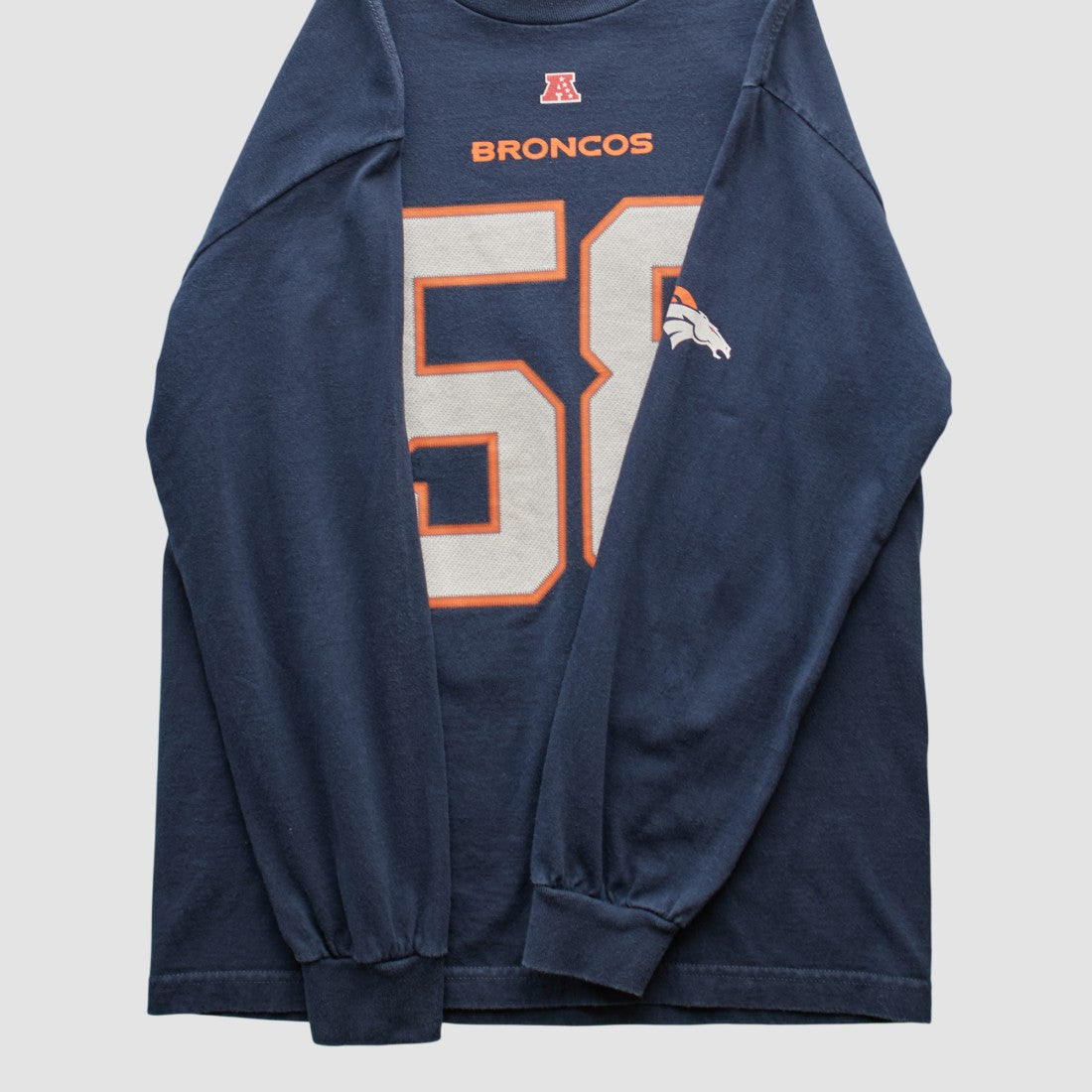 Denver Broncos NFL 2010s Long Sleeve T-shirt Navy Vintage | Fanatics