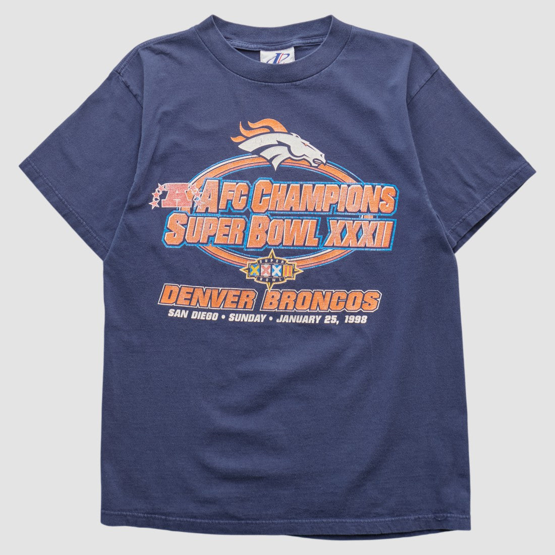 Denver Broncos Logo Athletic 1998 T-shirt Navy Vintage | Fanatics