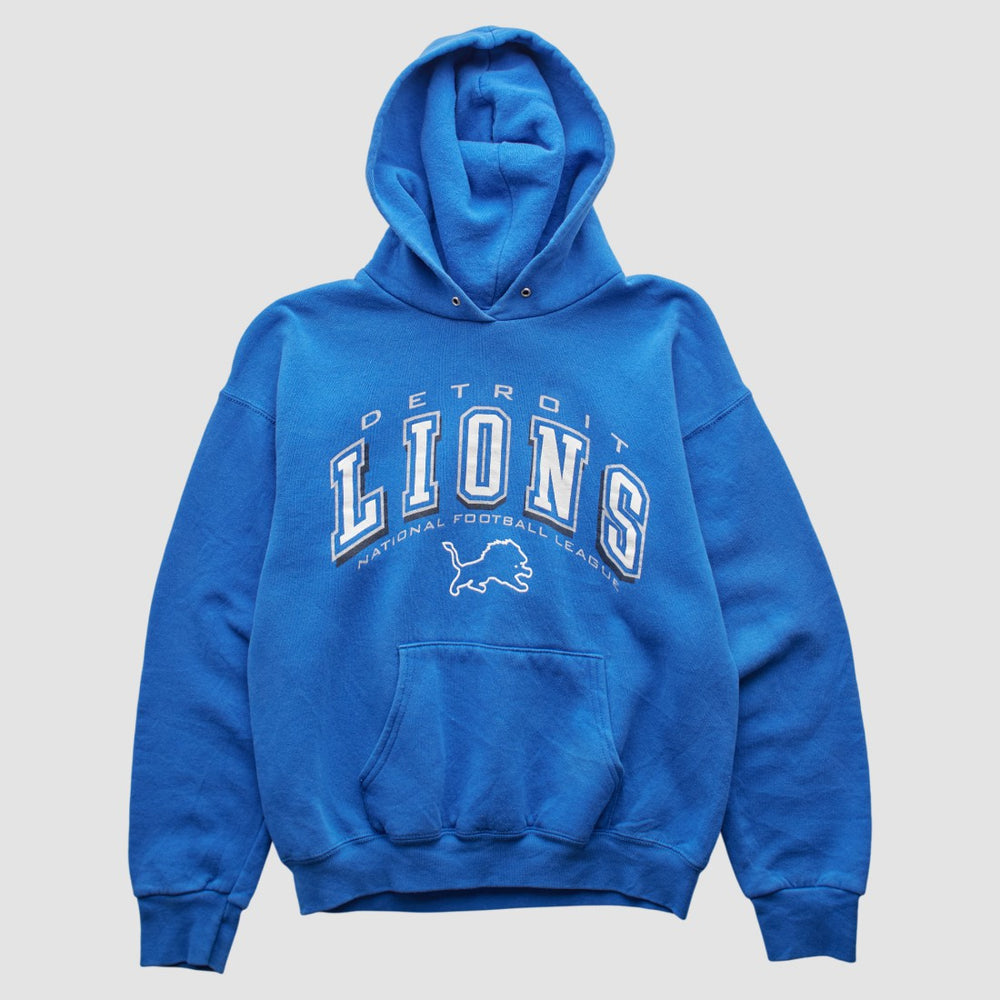 Detroit Lions 2000s Hooded Pullover Sweatshirt Blue Vintage | Fanatics
