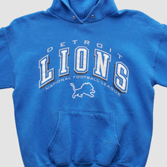 Detroit Lions 2000s Hooded Pullover Sweatshirt Blue Vintage | Fanatics
