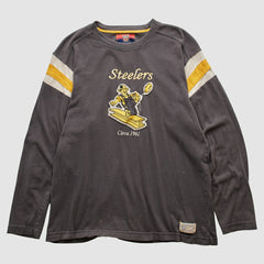 Pittsburgh Steelers Reebok 2000s Long Sleeve T-shirt Charcoal Vintage | Fanatics