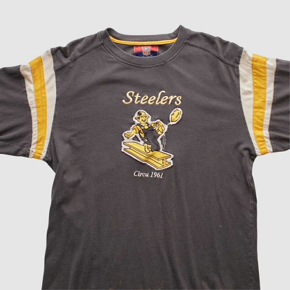 Pittsburgh Steelers Reebok 2000s Long Sleeve T-shirt Charcoal Vintage | Fanatics