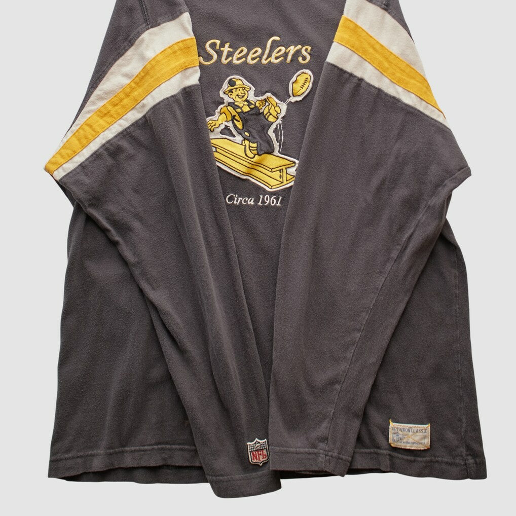 Pittsburgh Steelers Reebok 2000s Long Sleeve T-shirt Charcoal Vintage | Fanatics