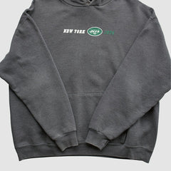 New York Jets Team Edition Apparel 2000s Hooded Pullover Sweatshirt Charcoal Vintage | Fanatics