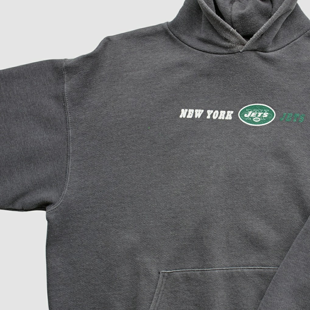 New York Jets Team Edition Apparel 2000s Hooded Pullover Sweatshirt Charcoal Vintage | Fanatics