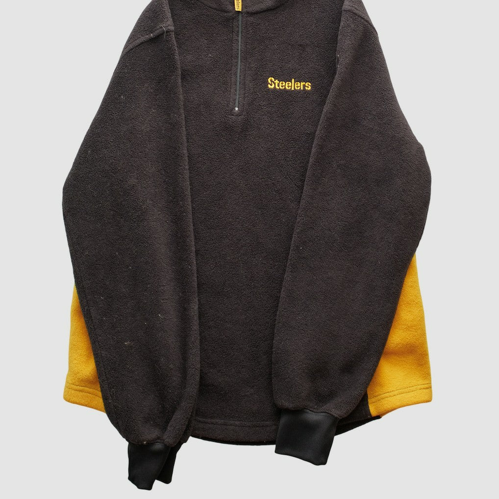Pittsburgh Steelers NFL 2000s 1/4 Zip Sweatshirt Black Vintage | Fanatics