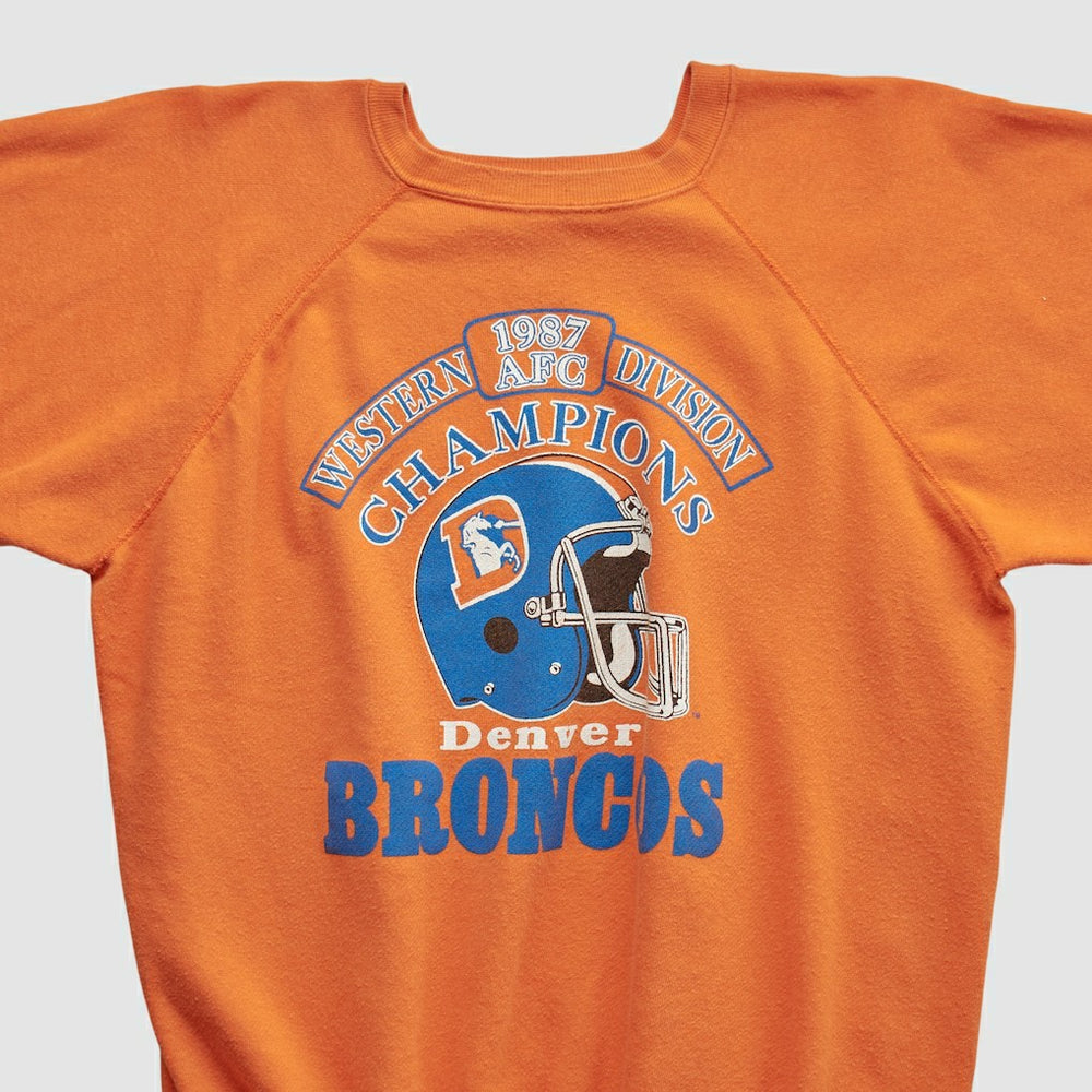 Denver Broncos Trench 1987 Pullover Sweatshirt Orange Vintage | Fanatics