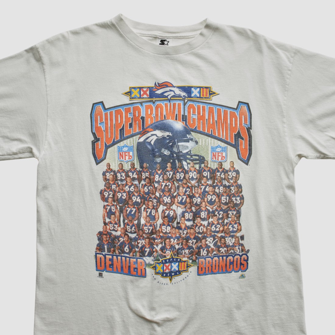 Denver Broncos Starter 1998 T-shirt White Vintage | Fanatics