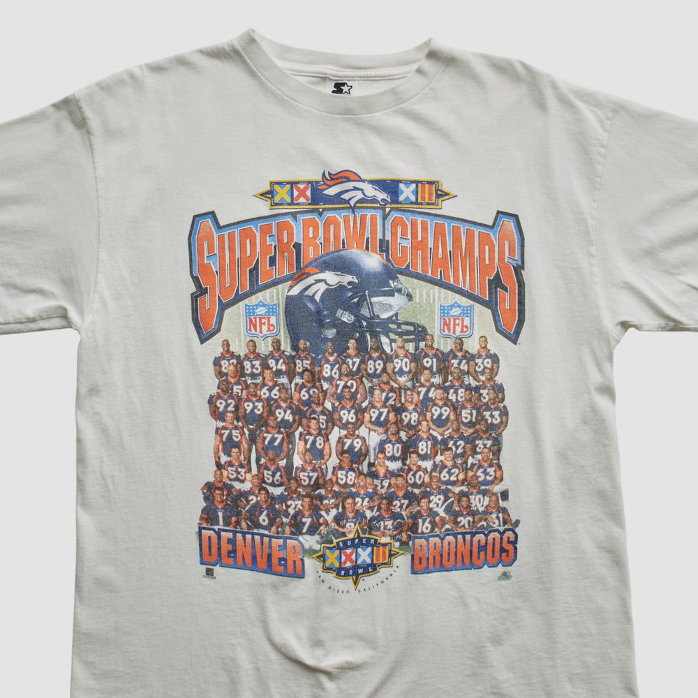 Denver Broncos Starter 1998 T-shirt White Vintage | Fanatics