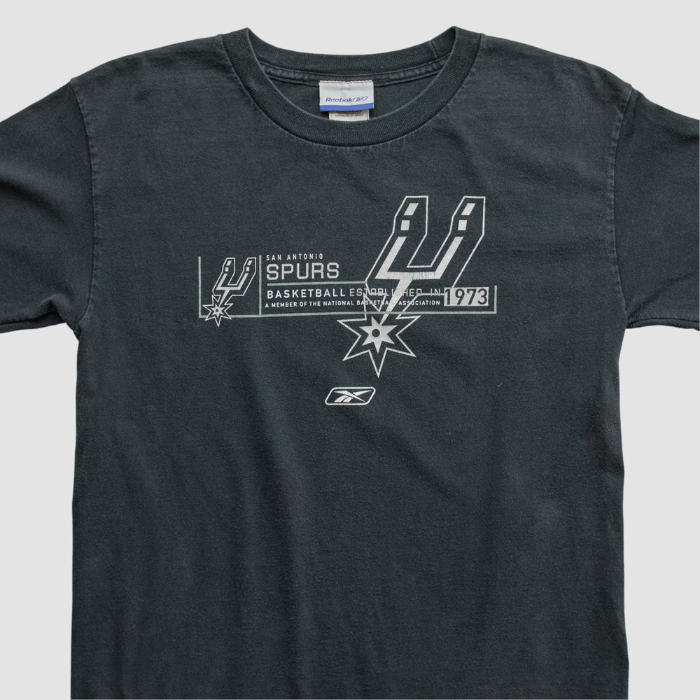 San Antonio Spurs Reebok 2000s Long Sleeve T-shirt Black Vintage - NBA