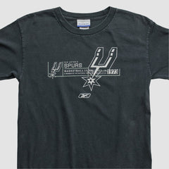 San Antonio Spurs Reebok 2000s Long Sleeve T-shirt Black Vintage - NBA