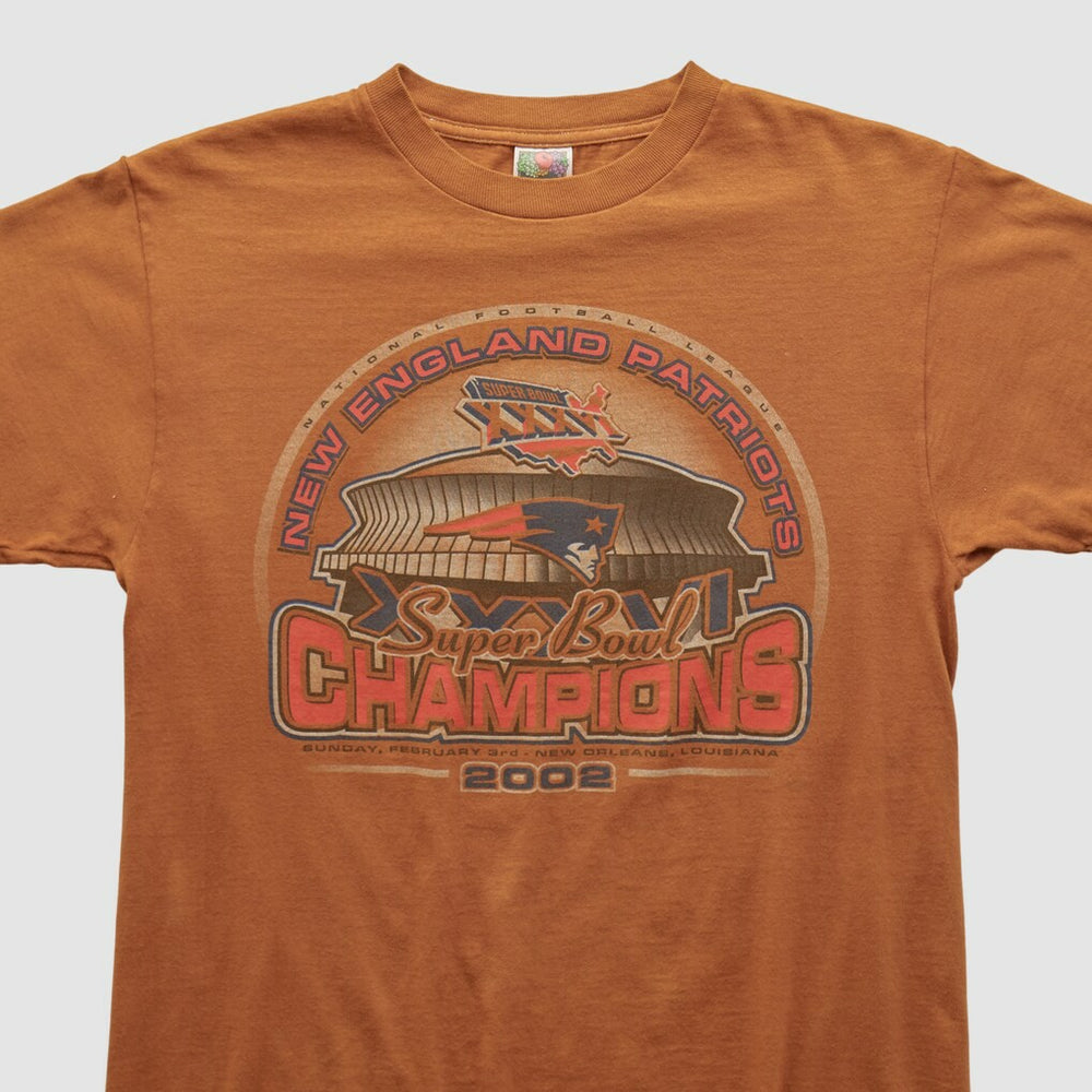 New England Patriots 2002 T-shirt Orange Vintage | Fanatics