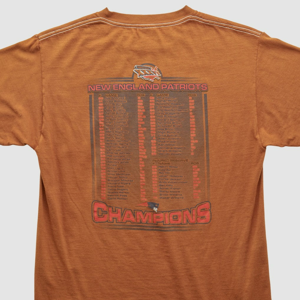 New England Patriots 2002 T-shirt Orange Vintage | Fanatics