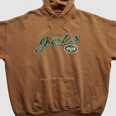New York Jets NFL 2000s Hooded Pullover Sweatshirt Brown Vintage | Fanatics