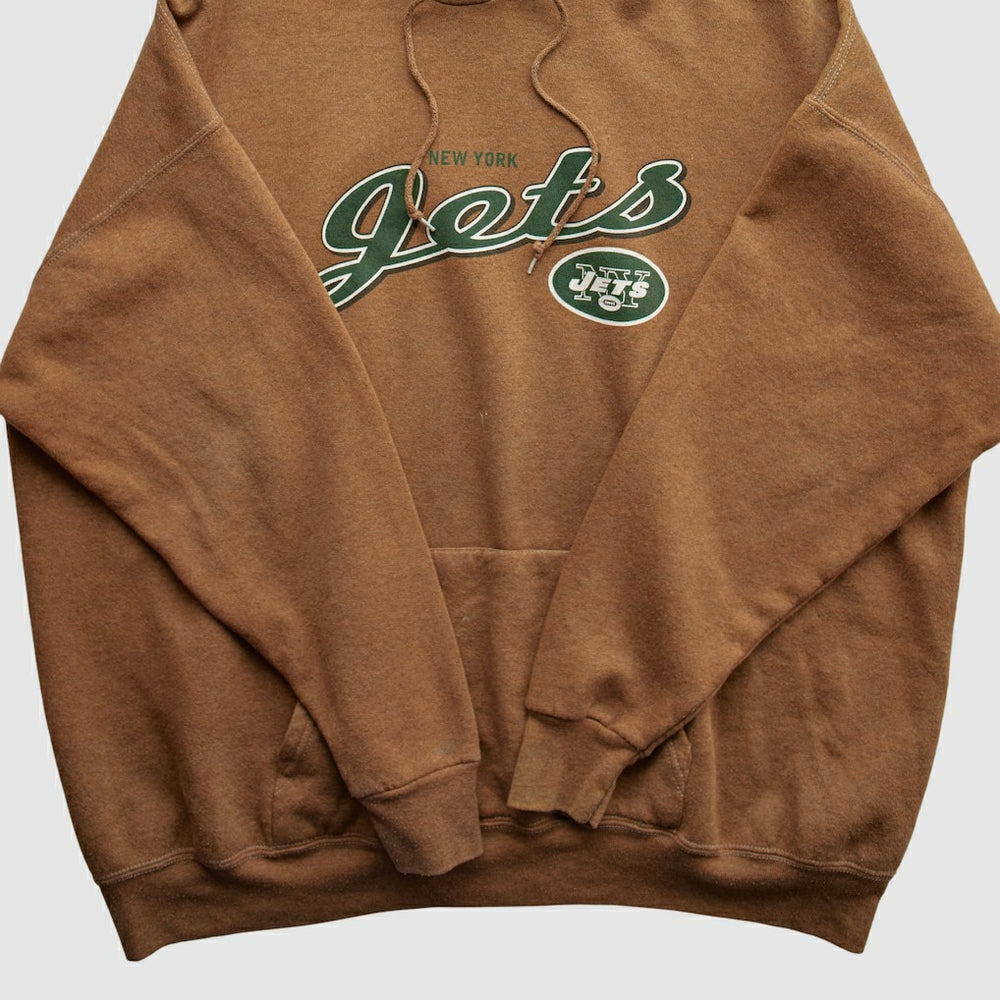 New York Jets NFL 2000s Hooded Pullover Sweatshirt Brown Vintage | Fanatics