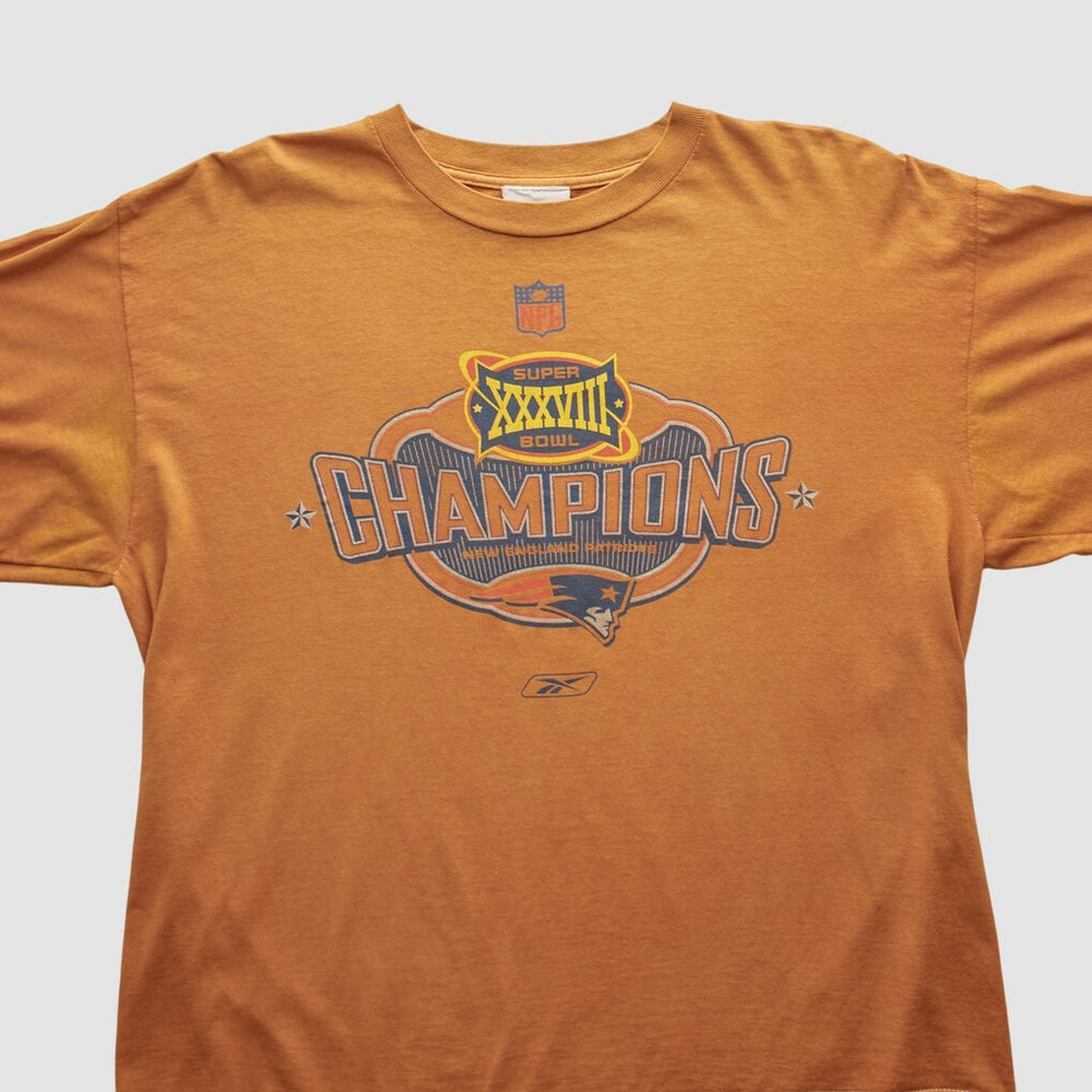 New England Patriots Reebok 2004 Long Sleeve T-shirt Orange Vintage | Fanatics
