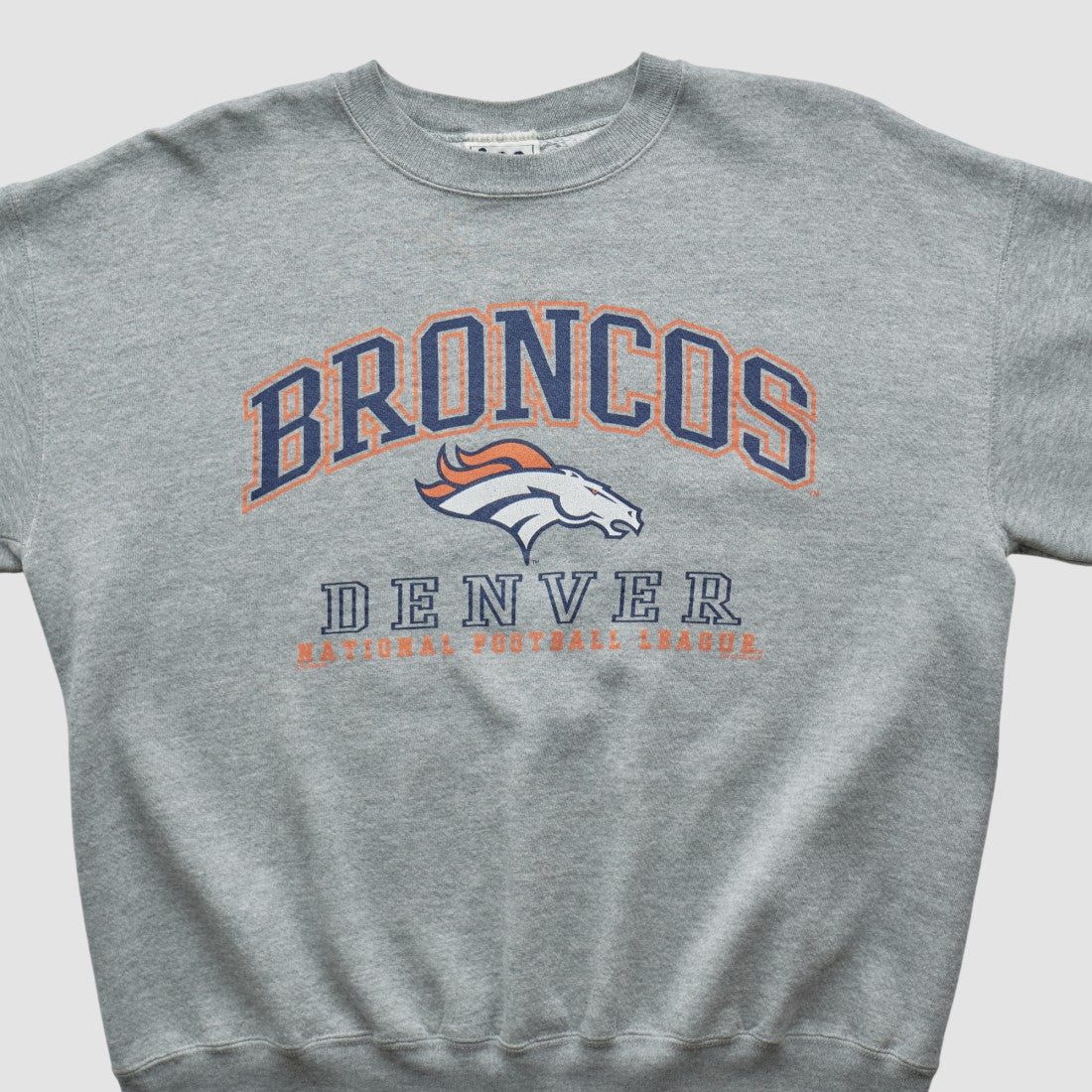 Denver Broncos Lee Sport 90s Pullover Sweatshirt Heather Gray Vintage | Fanatics