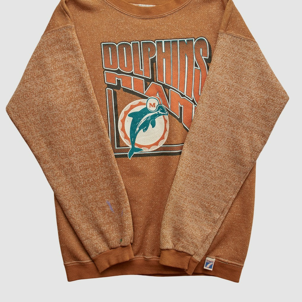 Miami Dolphins Logo 7 90s Pullover Sweatshirt Brown Vintage | Fanatics
