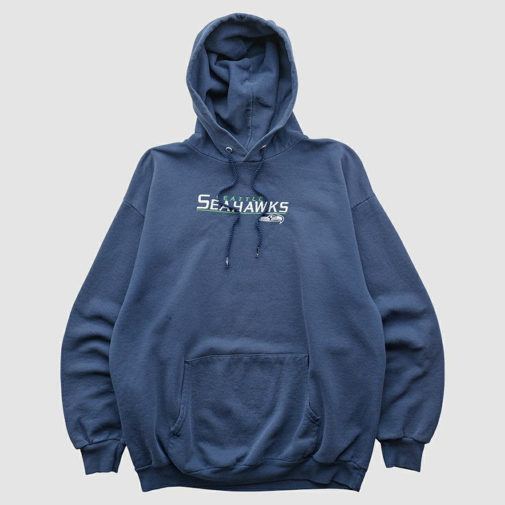Seattle Seahawks NFL 2000s Hooded Pullover Sweatshirt Navy Vintage | Fanatics