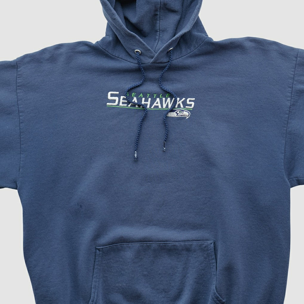 Seattle Seahawks NFL 2000s Hooded Pullover Sweatshirt Navy Vintage | Fanatics