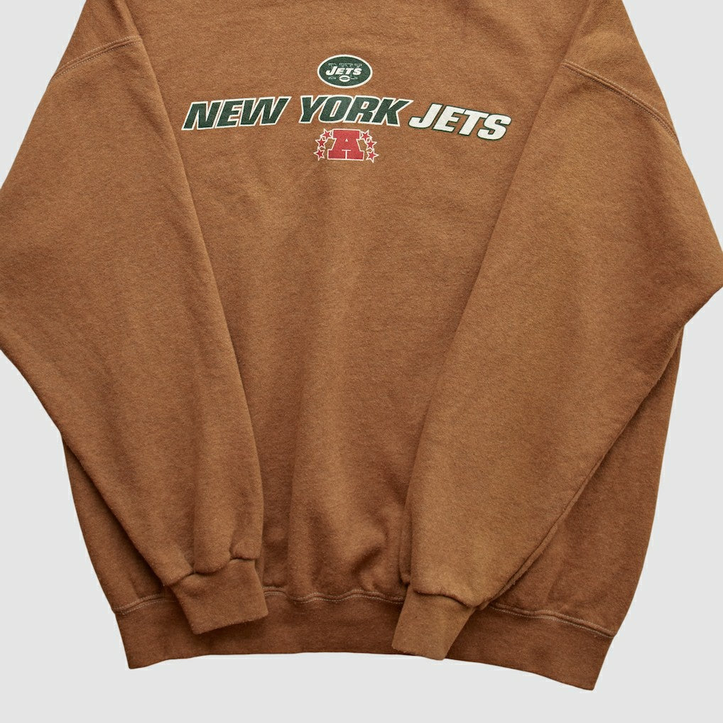 New York Jets NFL 2000s Pullover Sweatshirt Brown Vintage | Fanatics